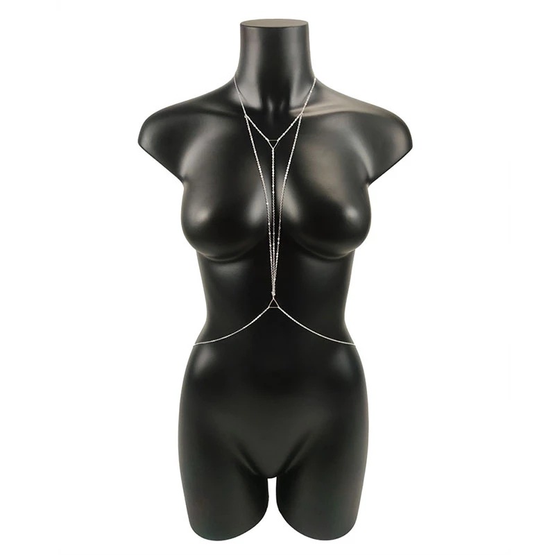 Sexy joyería del cuerpo cadena pecho gótico encanto cuerpo cadena mujeres bikini verano accesorios playa cintura cadena