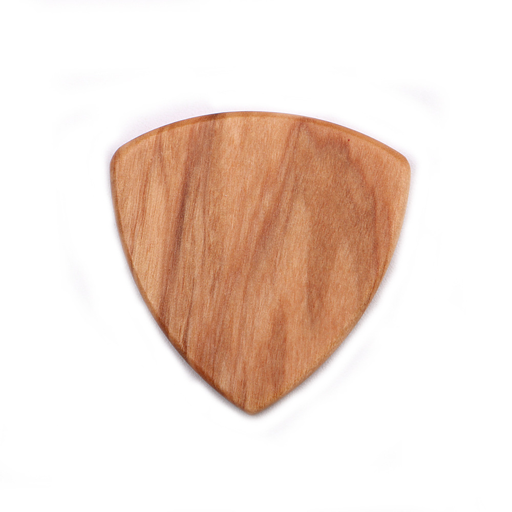 Tallado logo guitarra de madera Pick madera metralla Folk Bass ukulele Pick Guitar Accesorios