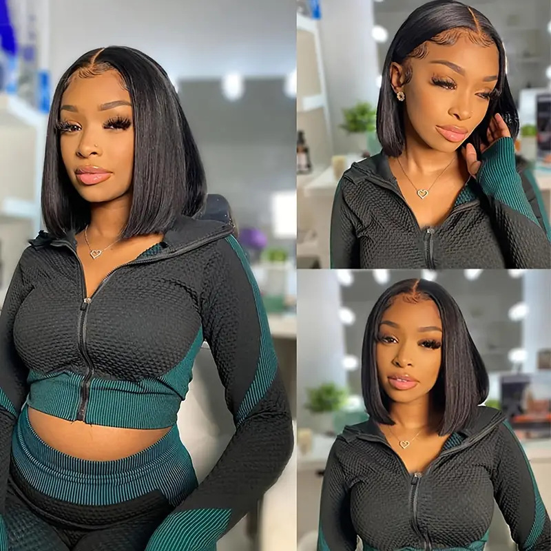 Straight Lace Front Human Hair Wigs Short Bob. Straight lace front human hair wigs short Bob