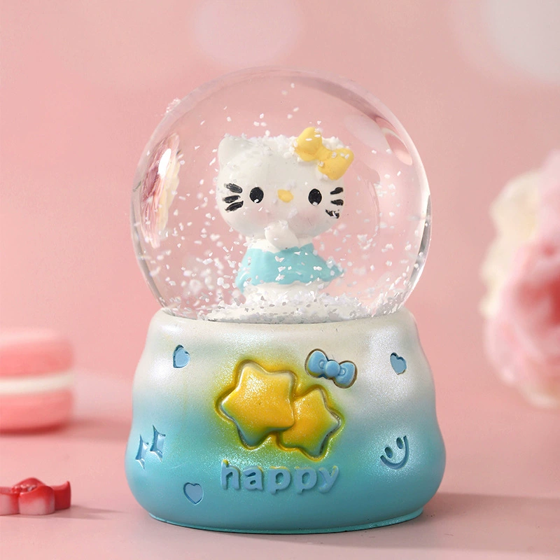Новый KT Cat светящаяся водяная шаровая лампа, креативная светящаяся смола стеклянная шаровая подвеска, подарок на день рождения, настольная декорация оптом
