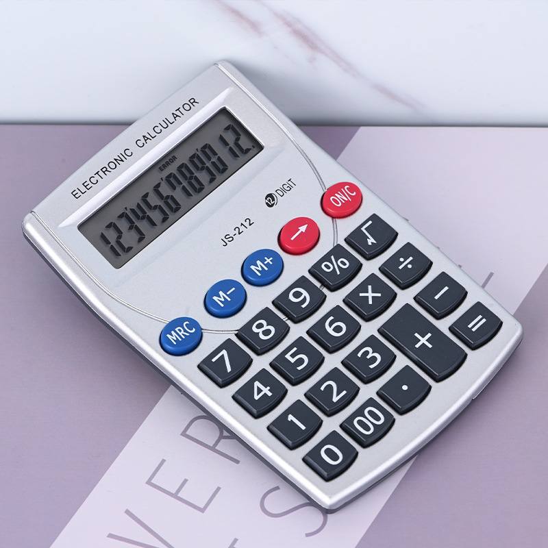 Fábrica al por mayor simple práctica computadora de 12 bits papelería de oficina JS-212 calculadora portátil de negocios