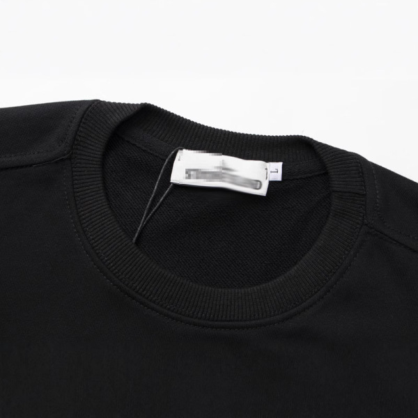 classic solid color sweatshirt with a round collar