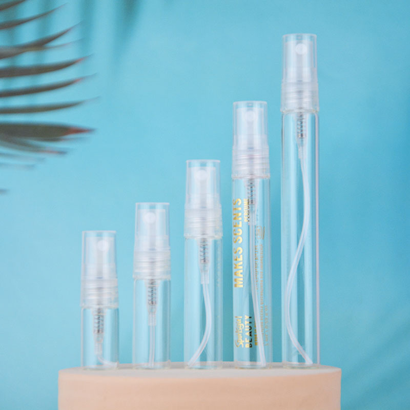 Suministro de botella de spray transparente 2ml3ml5ml10ml perfume de vidrio sub-botella pequeña botella de muestra sub-contenedor productos