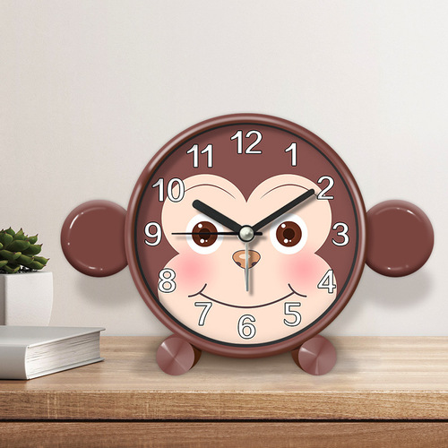 Frog Cartoon Alarm Clock Student Dedicated Bedroom Children's Room Desktop Clock Silent Cute Children's Small Alarm Clock Wholesale