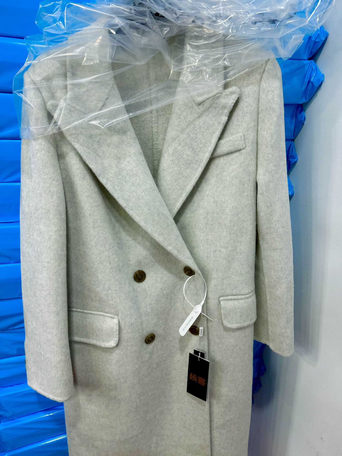 【3008高級感ゆるい気質正肩スーツ復古ウールコート小衆フランス中長タイプ女性コート