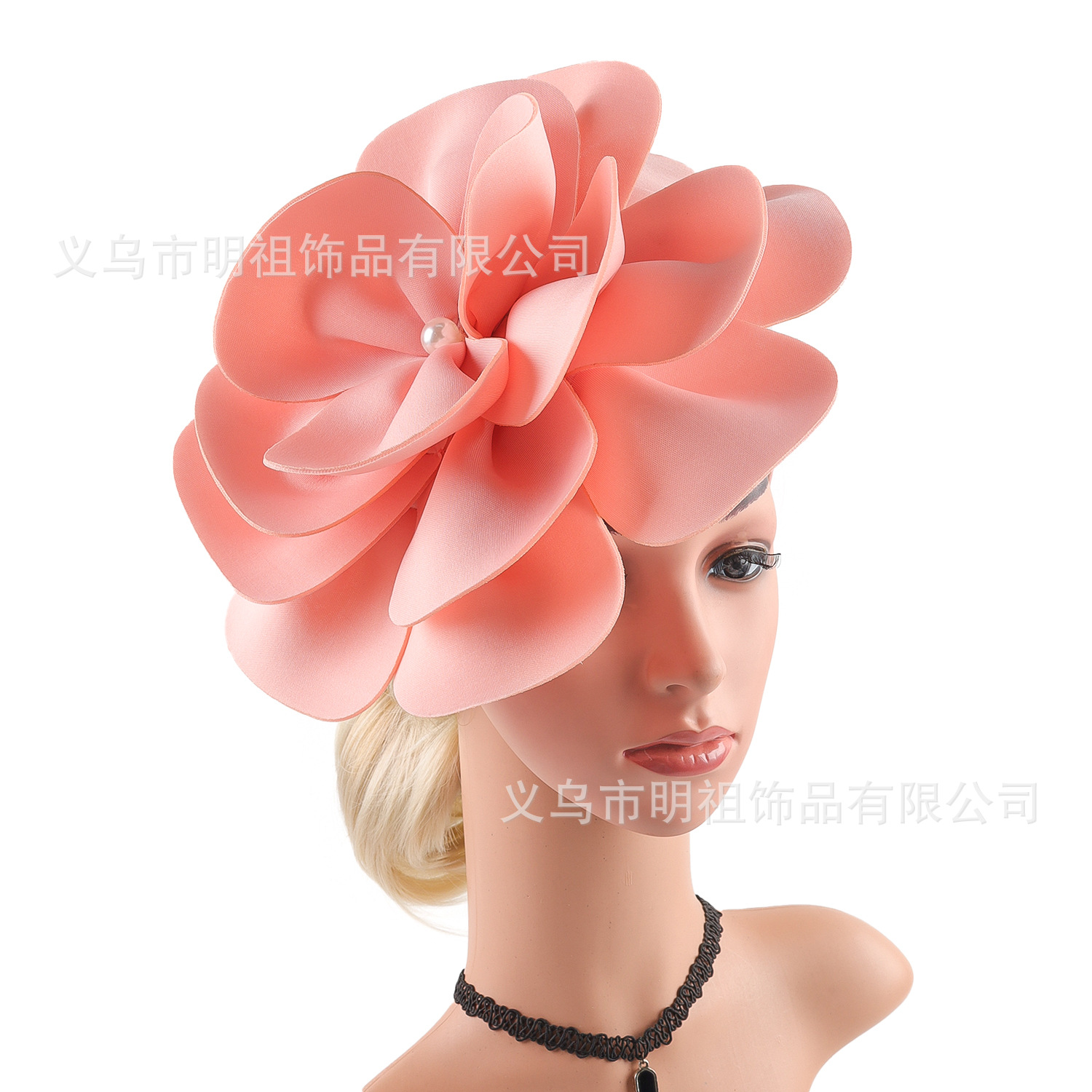 Amazon's New Best-Selling Pearl Flower Head Flower Tea Party Dance Fabric Three-Dimensional Air Cotton Head Flower