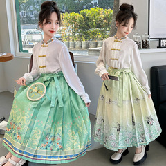 Ladycat's Hanfu Set 2024 Spring New Arrival for Little Girls Chinese Style Clothing for Children Aged 6-12 Modified Hanfu