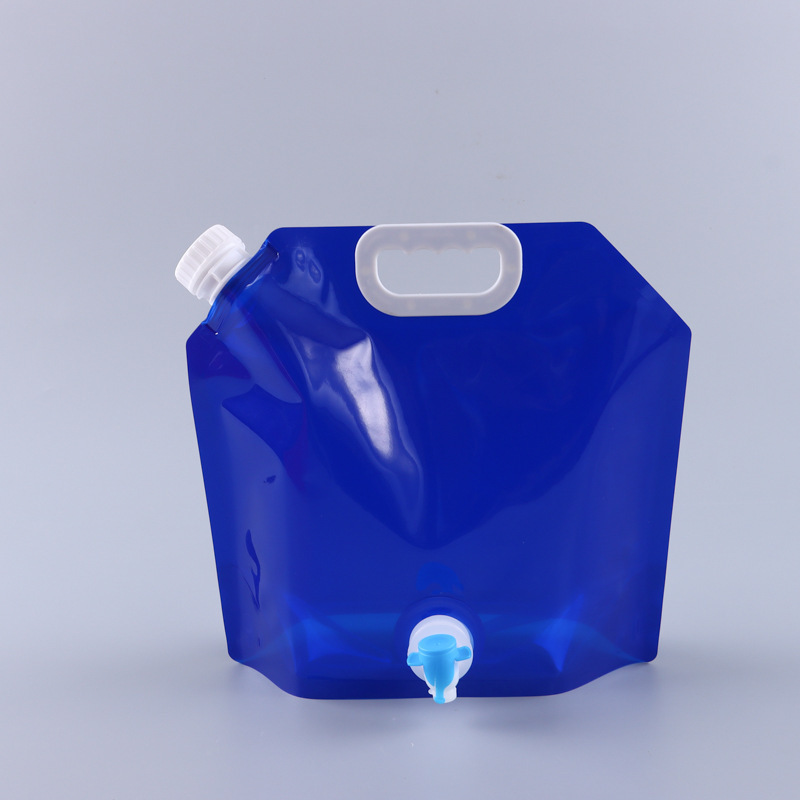 Bolsas de cerveza plegables prefabricadas, bolsas transparentes con boquilla para envasado de cerveza, bolsas de cerveza para llevar, bolsas portátiles con válvula para almacenamiento de agua