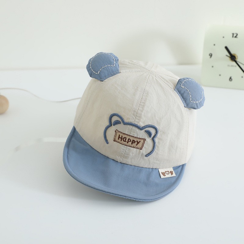 Sombreros para bebés primavera y otoño nuevos bordados de dibujos animados, sombreros para niños y niñas, sombreros de lengua de pato de moda de secado rápido