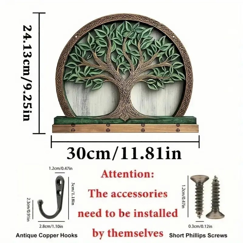新着カラフルな木製キャビンキーハンガーフラットグラフィックデザインリビングルームの装飾木製置物キーハンガー|undefined