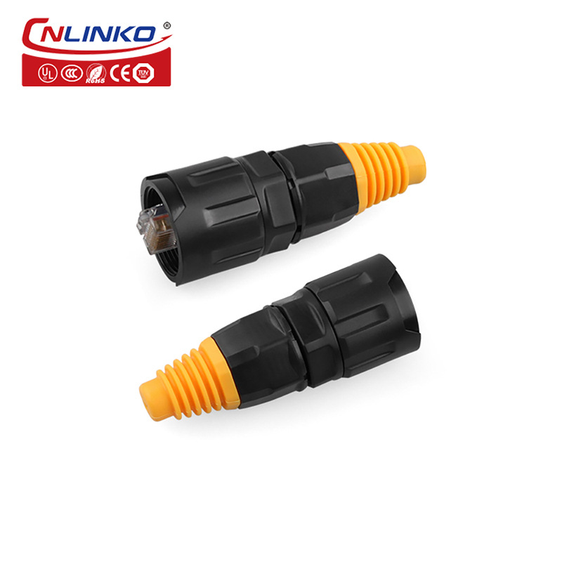 YT-RJ45 plastic network port socket high-speed signal transmission connector plug waterproof aviation connector