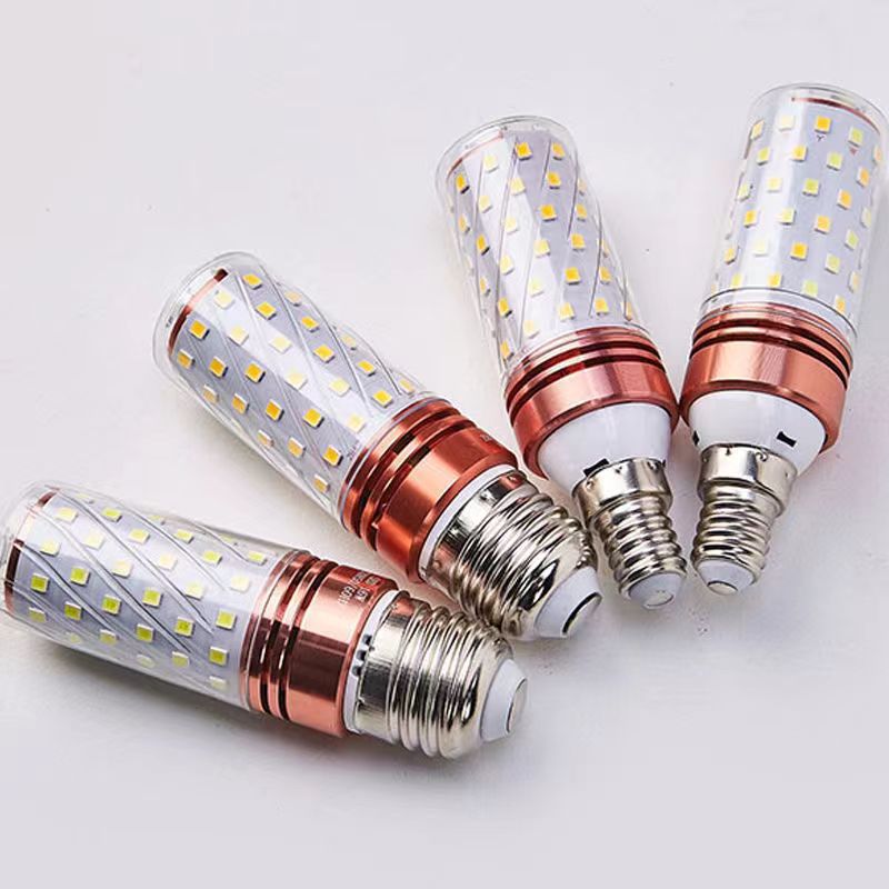 Bombilla LED E14 E27 con base de rosca grande, bombilla tipo maíz, luz blanca, luz tricolor, bombilla tipo vela, ajustable, de bajo consumo, regulable