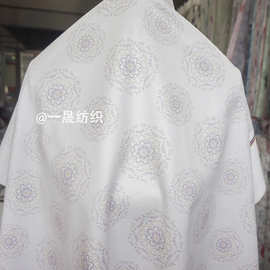 淡雅团花200g白底麂皮绒2024秋冬复古外套旗袍汉服柯桥面料批发