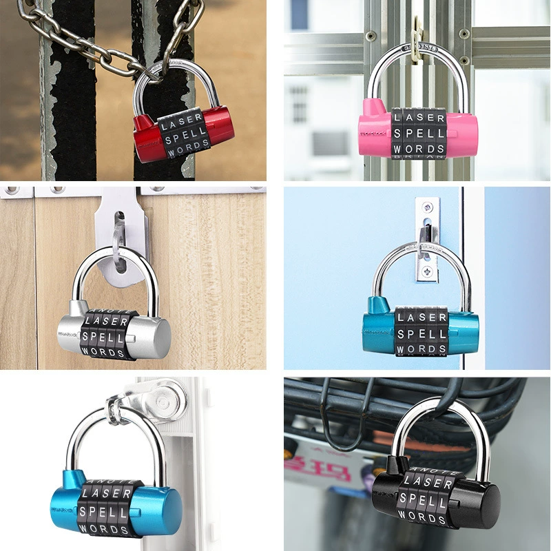Zinche metal gym anti -theft window door 4 \ 5 turntable super knotting solid password alphabet lock