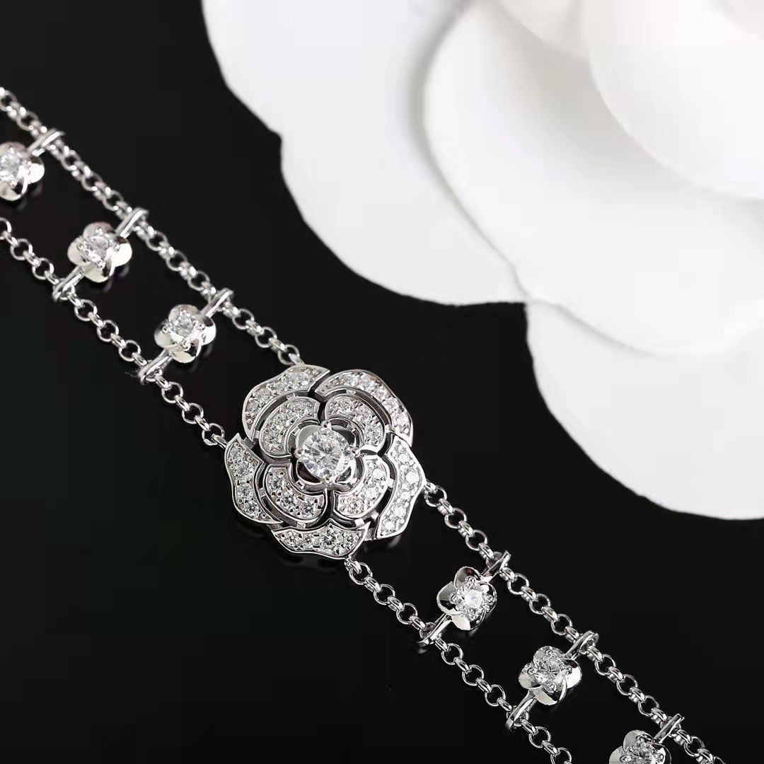 New Camellia Short Collarbone Chain Chinese Style Necklace display picture 3