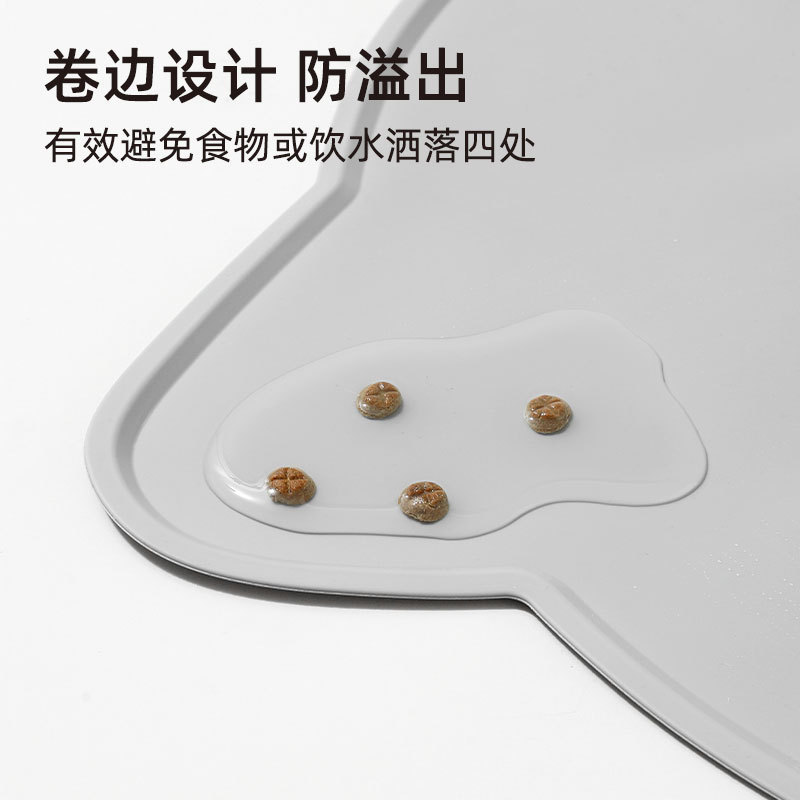 Nueva silicona mascota placemat perro comer anti-desbordamiento perro estera gato estera anti-derrame impermeable fácil limpieza mascota placemat