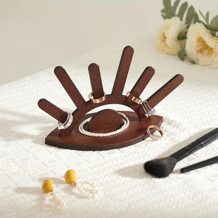 Cross-border New Creative Jewelry Rack Ring Storage Display Rack Wooden Crafts Ornaments Holiday Gifts
