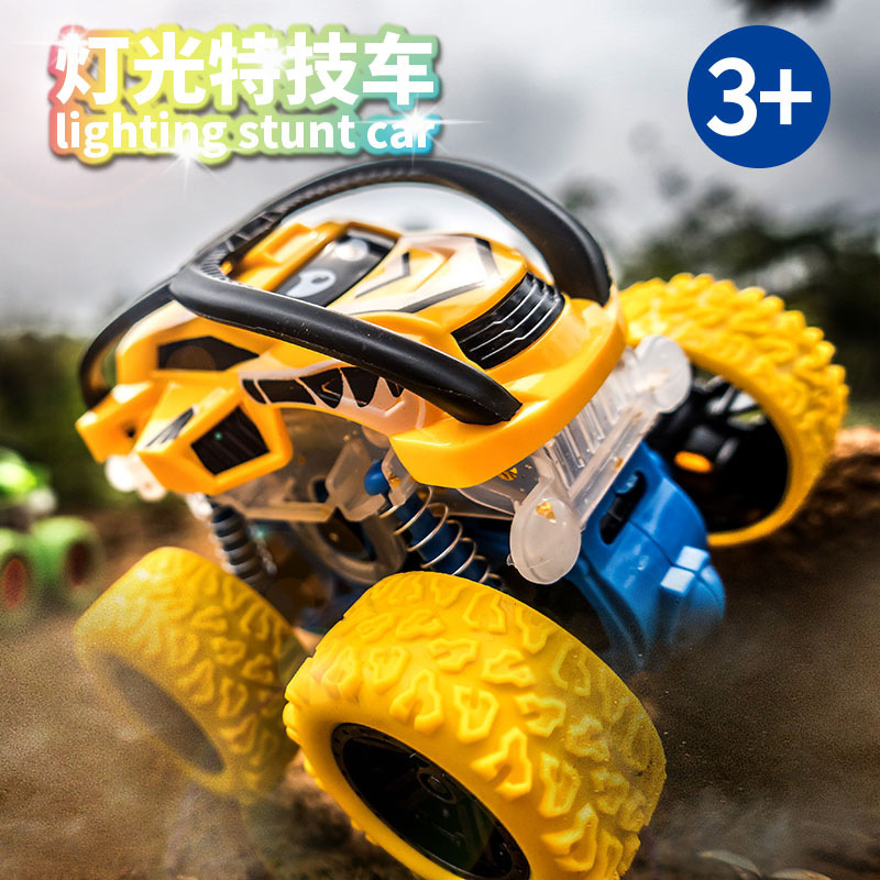 New inertia tipping light car four-wheel drive stunt off-road vehicle boy toy car gift toy stall wholesale