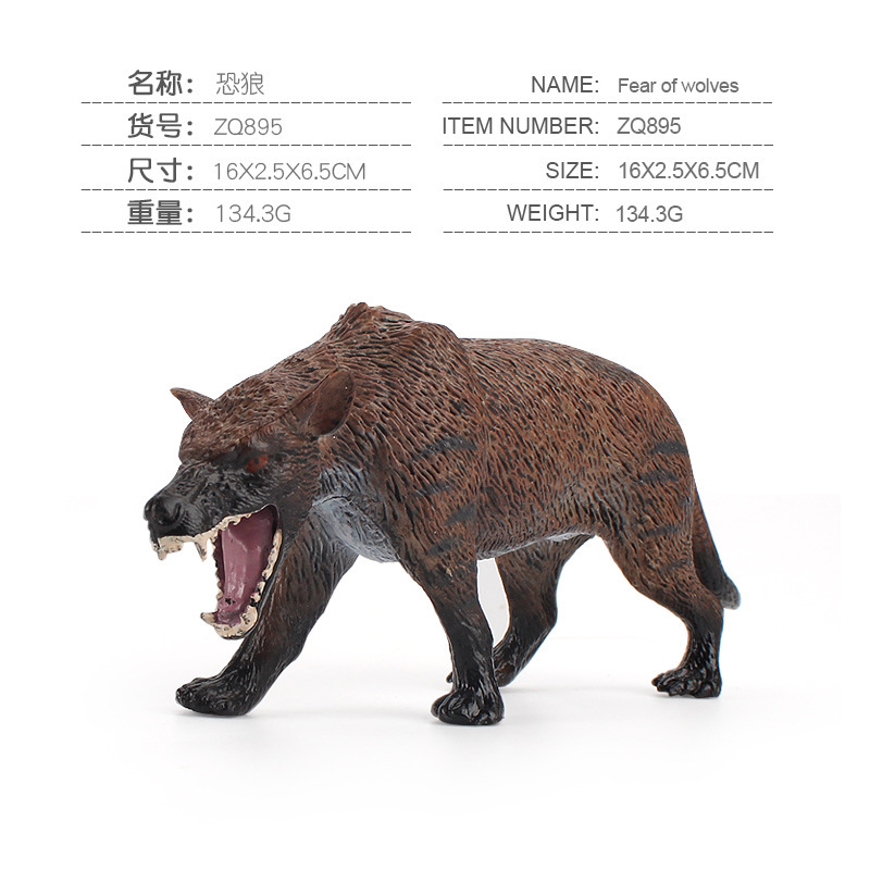 Simulación de exportación transfronteriza mamut gigante diente tiburón negro cocodrilo espada diente león modelo antiguo animal decoración juguete