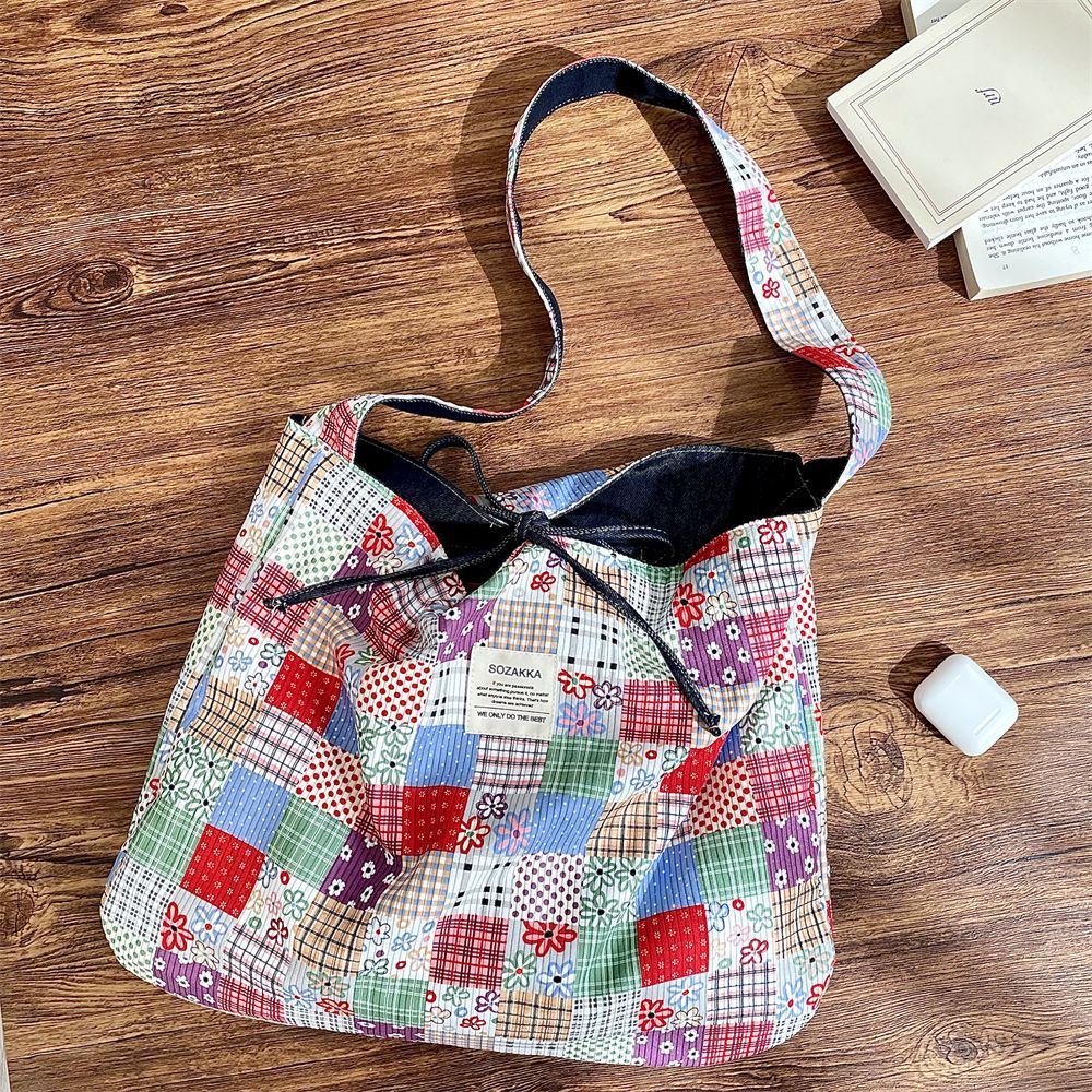 Summer retro ethnic double-sided capacious shoulder bag