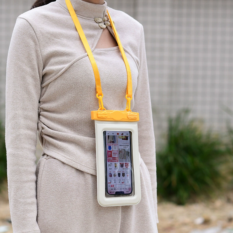 Двухслойная стеганая водонепроницаемая сумка для мобильного телефона водонепроницаемая сумка с сенсорным экраном плавающая прозрачная Герметичная сумка Взрывозащищенная устойчивая к падению трансграничная электронная коммерция