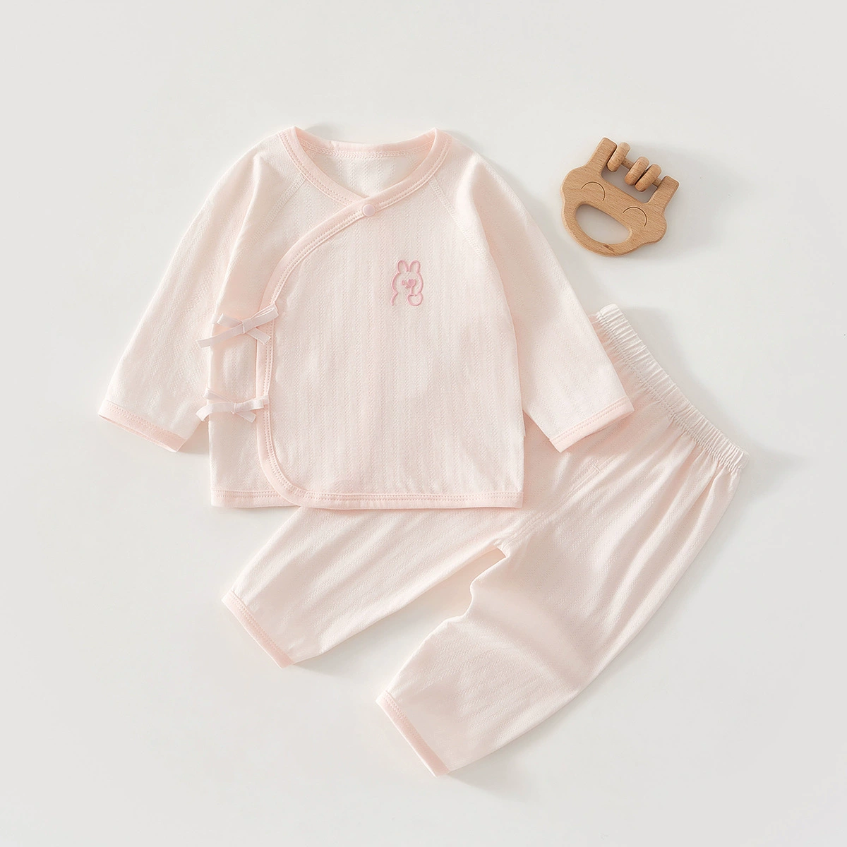 Летний тонкий костюм-монах для новорожденных, раздельный, с длинными рукавами, для кондиционированного воздуха, летняя одежда.