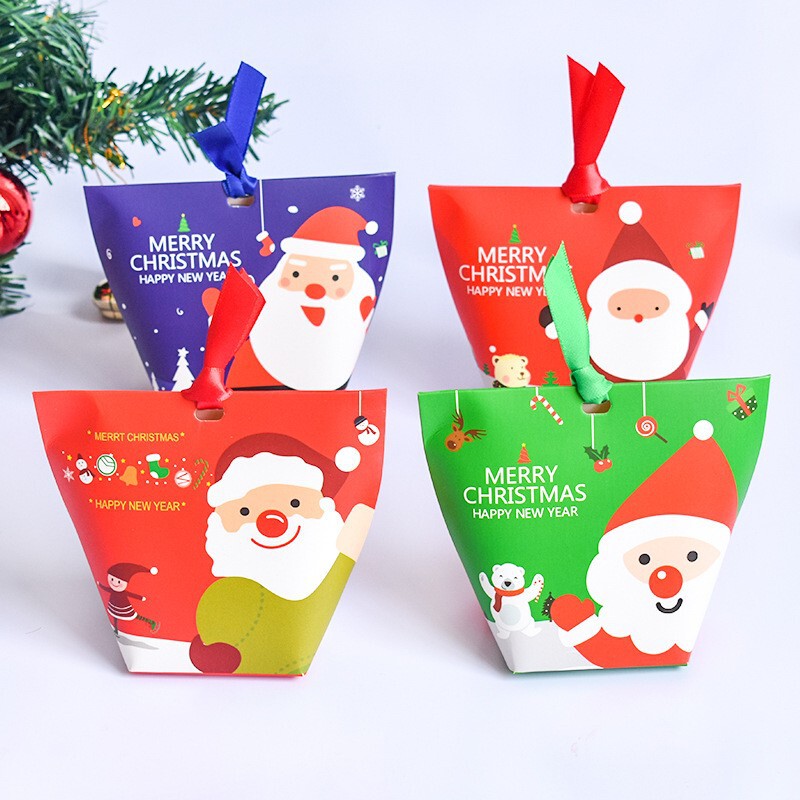 クリスマスギフトバッグクラフト紙キャンディー紙袋リンゴ箱クリスマスパーティー包装箱カードヨーロッパ式新しいグリーティングカード|undefined
