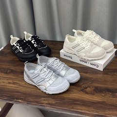 【珞梵森】 6cm内增高赤足鞋女2025新款透气休闲户外阿甘运动鞋子