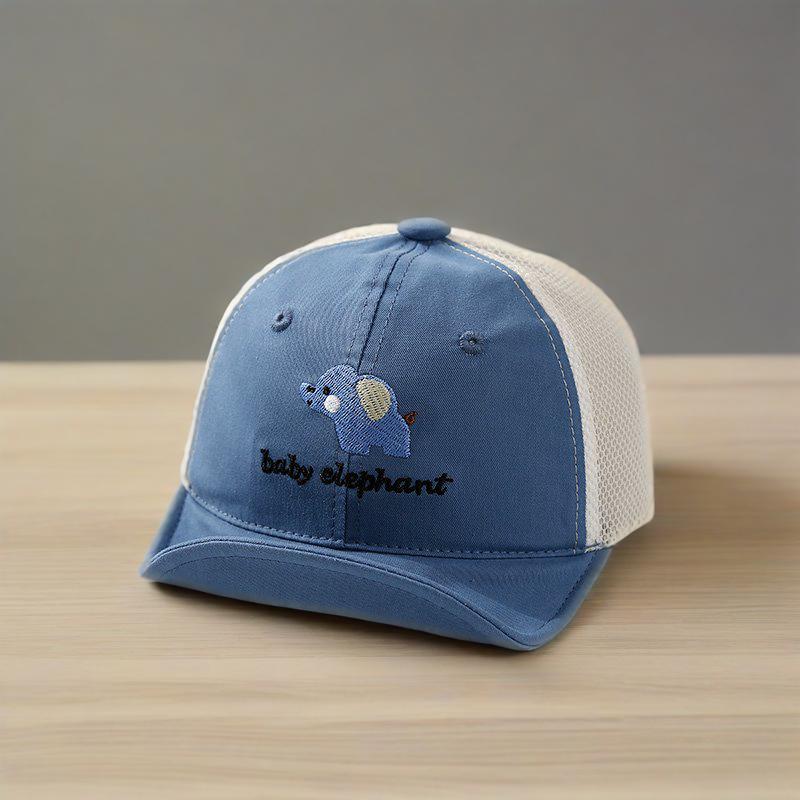 Gorra de bebé primavera y verano elefante bordado gorra de visera de bebé para hombres y mujeres gorras de béisbol para bebés gorra para el sol para bebés