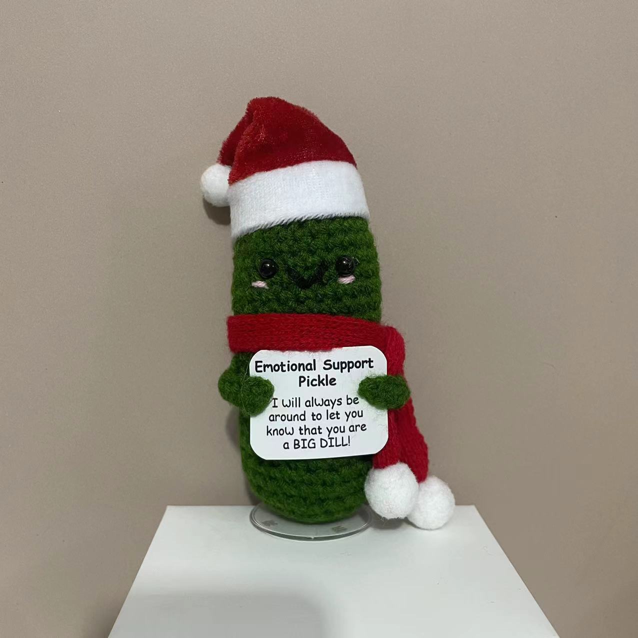 Navidad transfronteriza energía positiva papa tomate expresión divertida hilo de lana hecho a mano ganchillo pepino verduras adornos de frutas