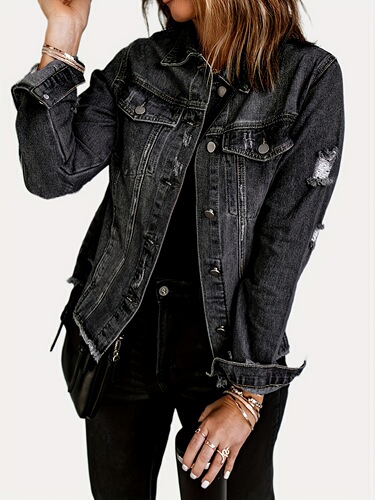 European and American denim jackets cross border street