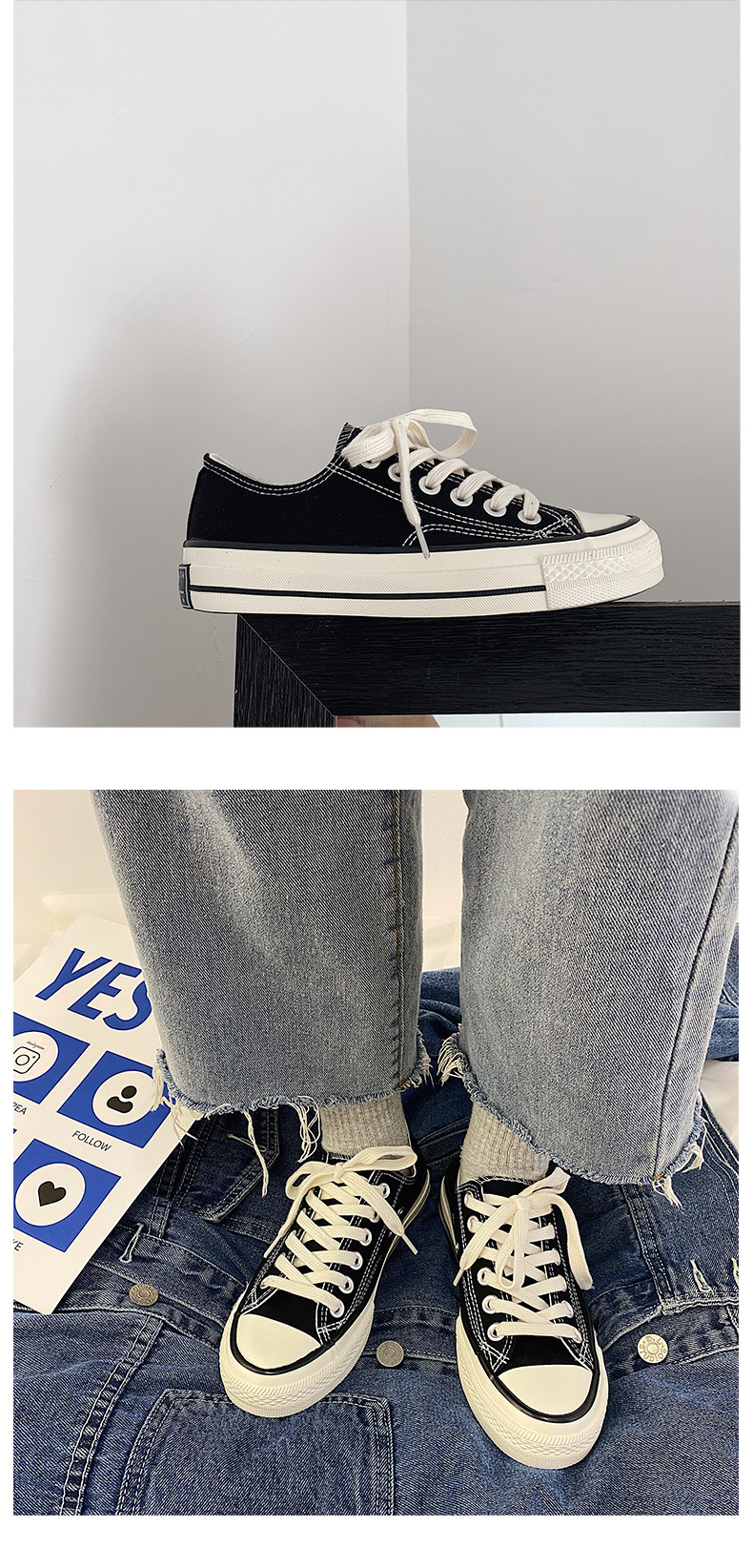 2024 canvas women's spring new low top student white board 1970s versatile casual shoes trend_voghion.com