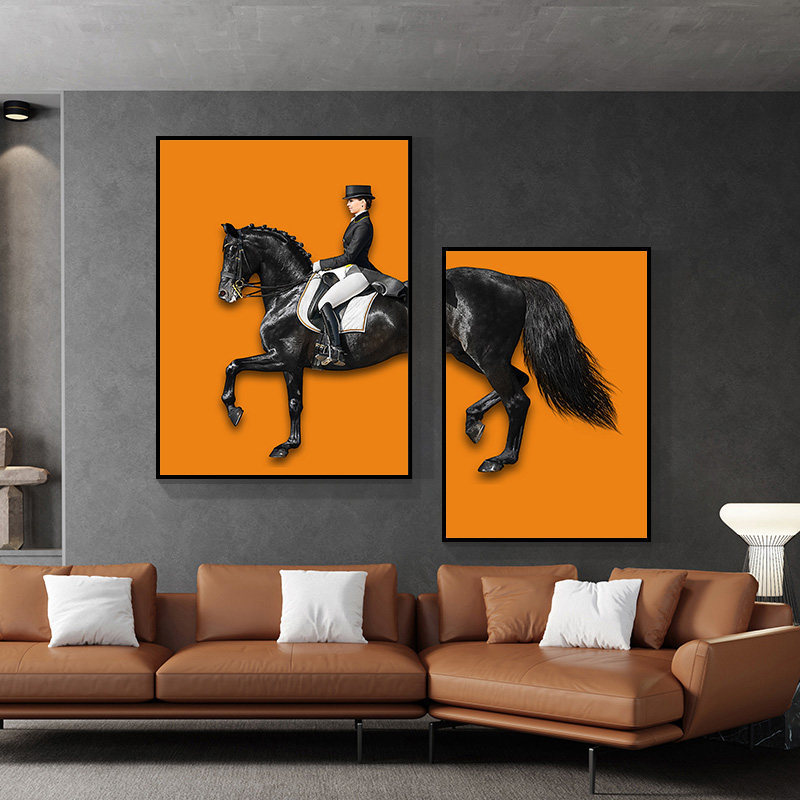 Luxurious and sophisticated artistic horse painting for decoration, suitable for living room background wall, office modern wall art, high-end Luxurious and sophisticated artistic horse painting for decoration, suitable for living room background wall, office modern wall art, high-end