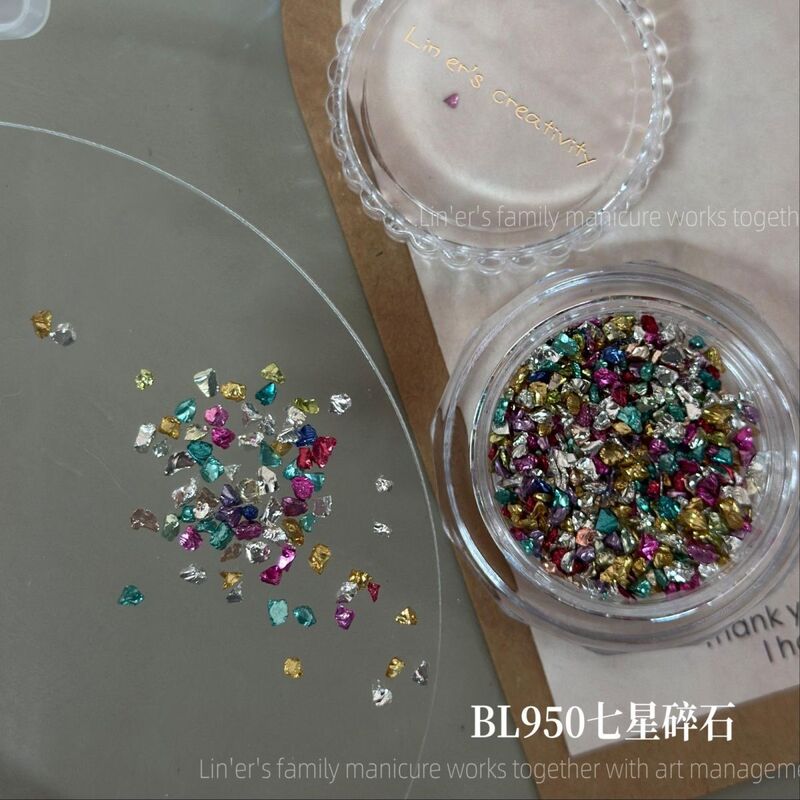 Lin Er Nail Art Accessories Colorful Gravel Christmas Ornaments Simple All-match Nail DIY Ornaments Irregular Stone