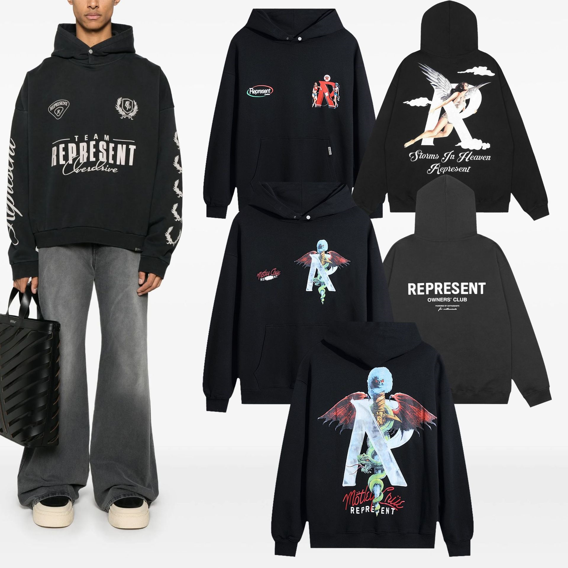 Uniseks Fleece Hoodie - Hərfli Çap, Pullover Sviter
