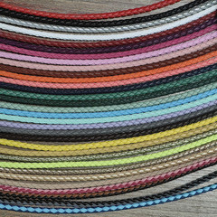 Leather edge binding 2mm/3mm edge binding leather cord DIY jewelry wire string beads bracelet vintage leather cord weaving cord