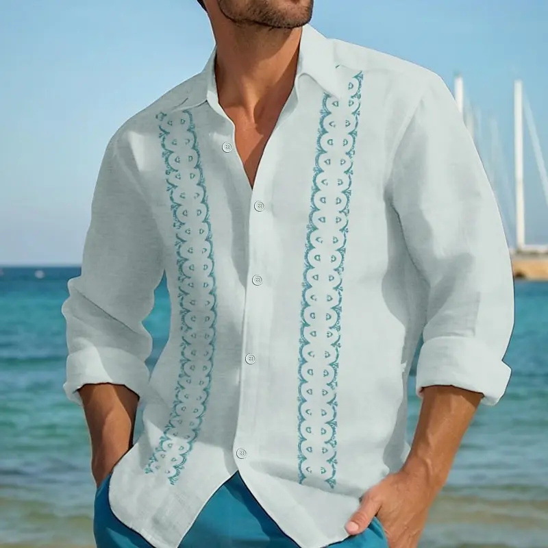 Camisa de manga larga para hombre de primavera y otoño, rayas sueltas de alta calidad 2024, nueva blusa que se puede usar por fuera MB12
