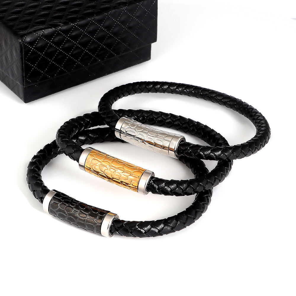 Trend woven magnetic bracelet stainless steel