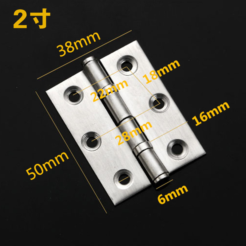Acero inoxidable bisagra de 3 pulgadas puerta de ducha puerta de muebles puerta de gabinete bisagra puerta de ventana plana hardware rodamiento plegable