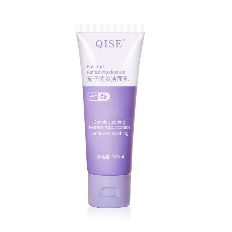 Qise amino acid eggplant facial cleanser oil control deep cleansing blackhead removing Hyaluronic Acid Hydrating moisturizing facial cleanser