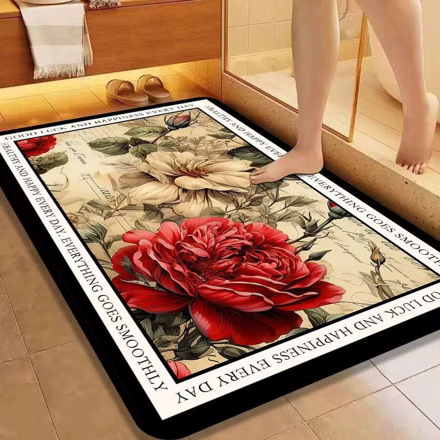 Коврики из мягкой диатомовой грязи, коврики для входных дверей кухни и ванной комнаты, коврики для ванной комнаты, нескользящие, водопоглощающие, устойчивые к ногам и грязи.