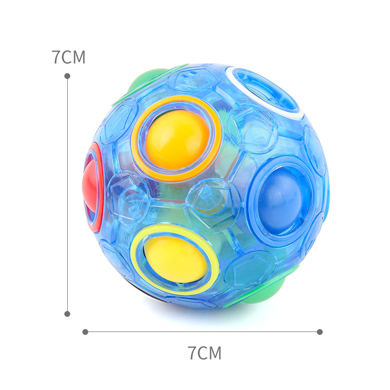 Stem cross-border source candy-colored Rubik's Cube Rainbow Ball 12-hole pressing anti-anxiety novelty decompression toy