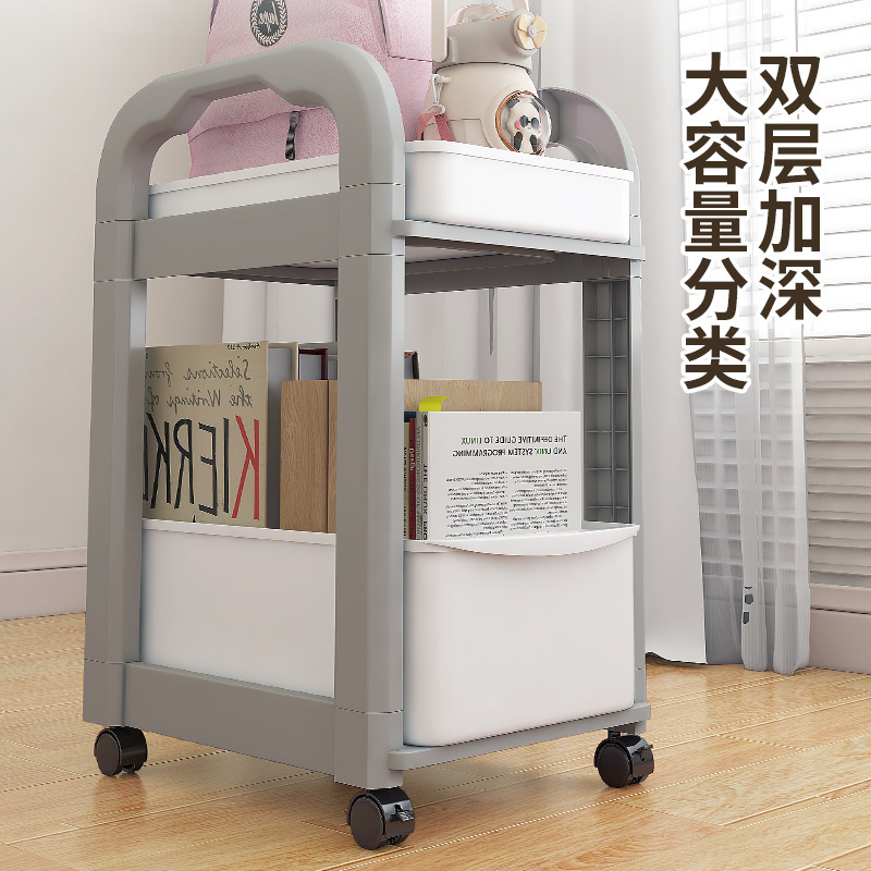 かばん棚移動式カート多機能本棚多層本収納棚シンプル本棚|undefined