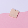 Square accessory stainless steel, pendant engraved, mirror effect