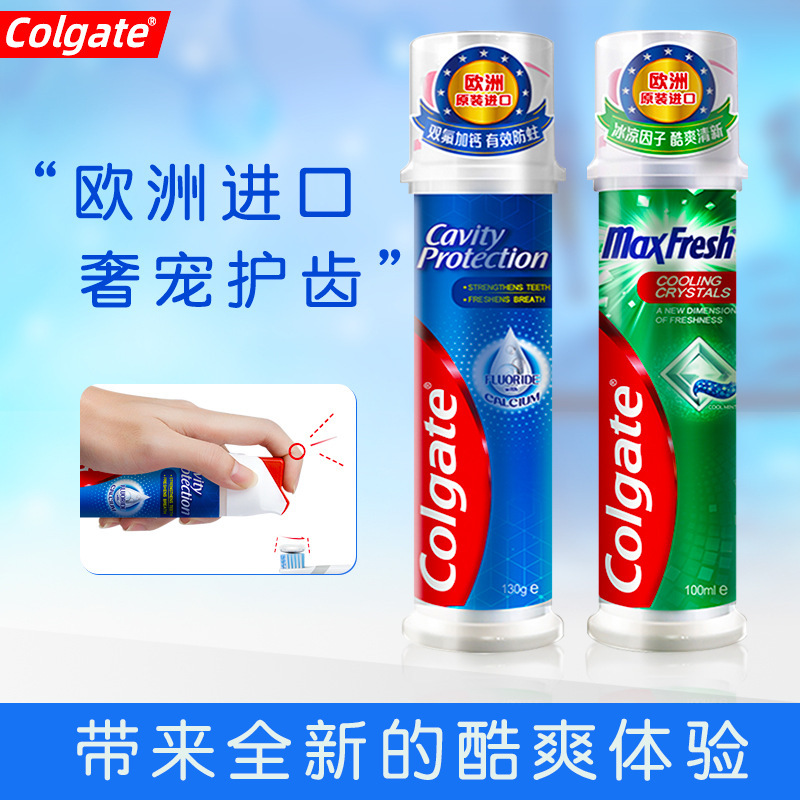 Colgate European Original Imported Upright Press-Type Toothpaste with Added Calcium for Effective Cavity Prevention, Refreshing Breath, and Fluoride Colgate European Original Imported Upright Press-Type Toothpaste with Added Calcium for Effective Cavity Prevention, Refreshing Breath, and Fluoride