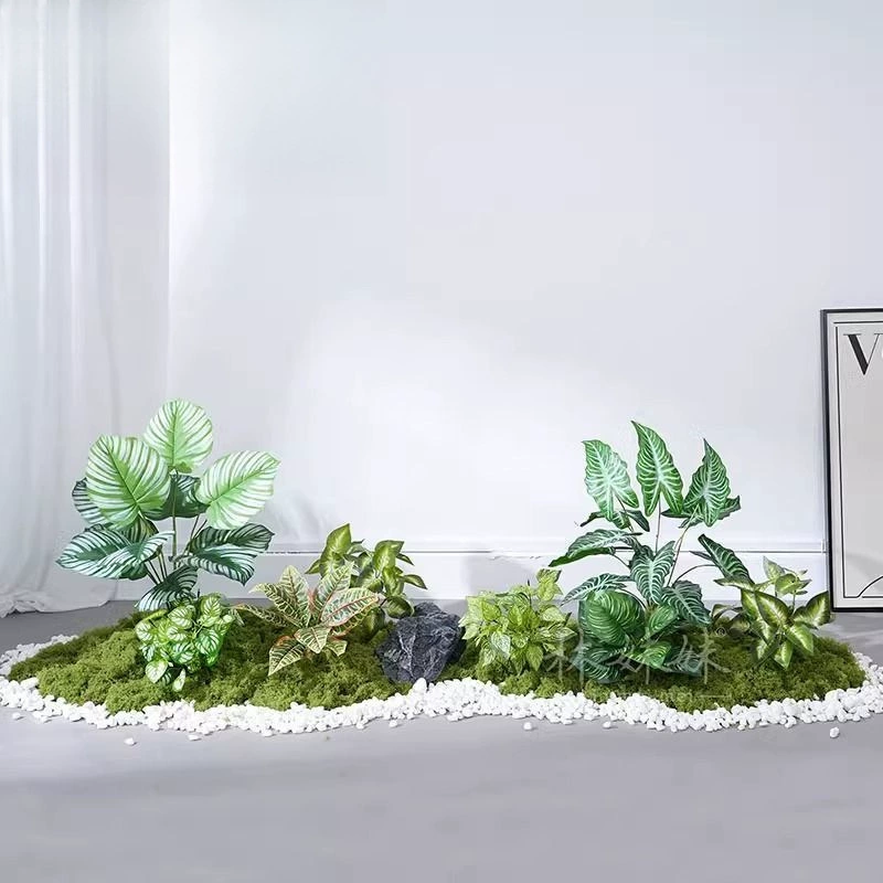 Имитация зеленого растения, цветочная ландшафтная комбинация, имитация цветочного украшения пола, комнатное растение, бионическое искусственное зеленое растение, высококачественный цветочный ящик