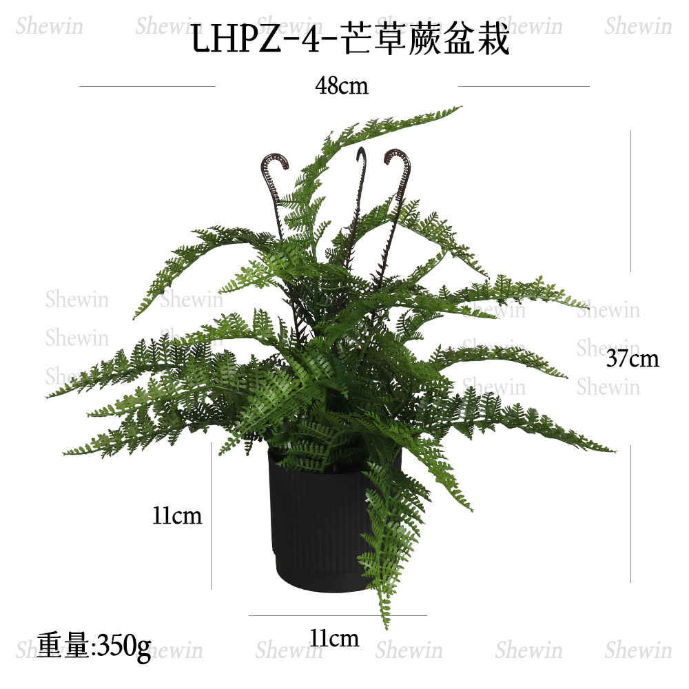 Planta Artificial de Helecho de Plástico para Decoración del Hogar y Piso