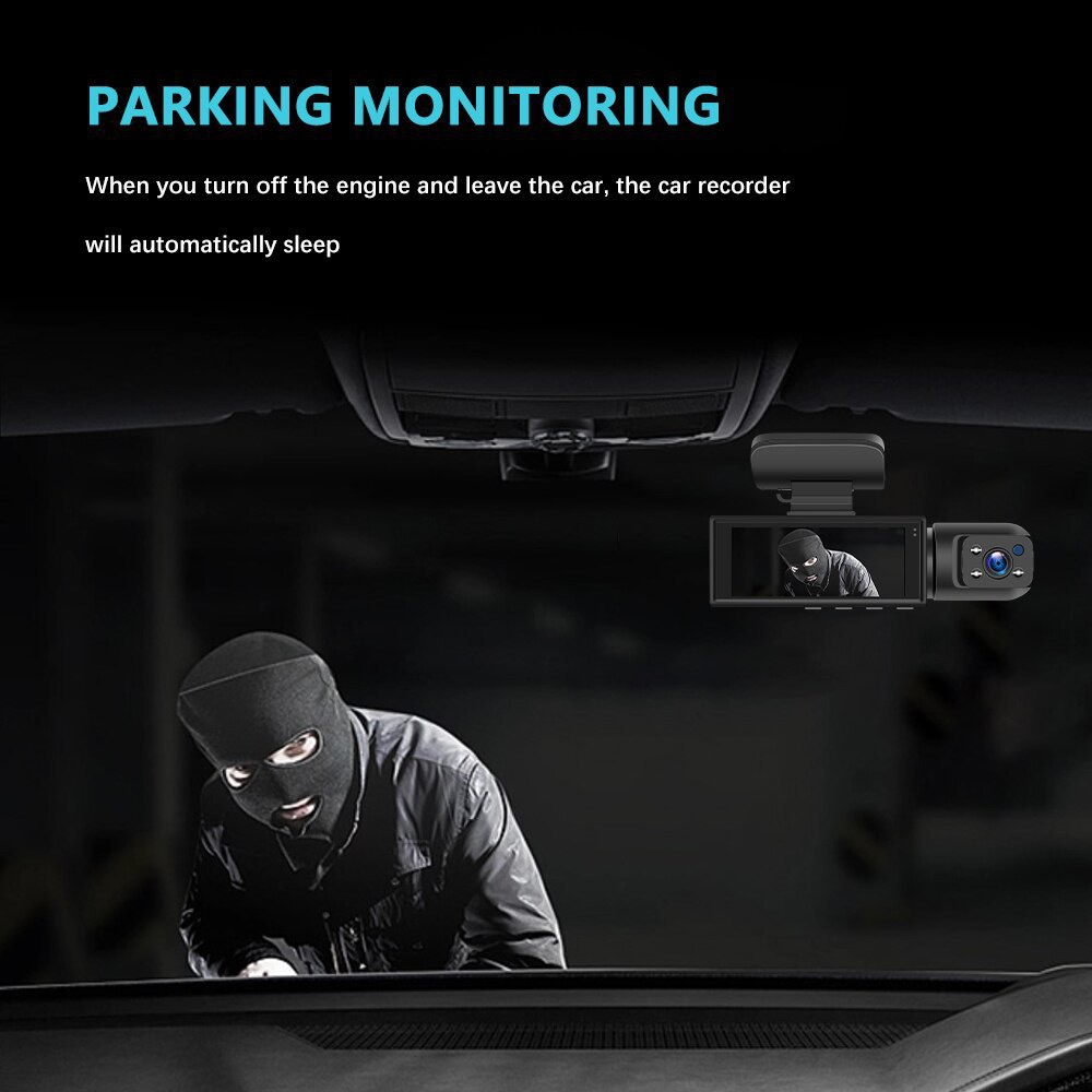 Cross-border M8 Dash Cam 1080P HD Night Vision Dashboard Front Interior Rear Triple-Camera Recorder