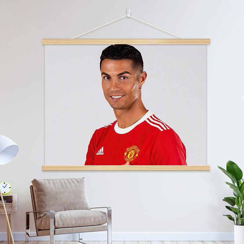 Copa del Mundo de Ronaldo Carteles de pared Decorativa Pintura Temática de Fútbol Estrellas Roll Colgar Pintura Dormitorio Habitación Mayorista