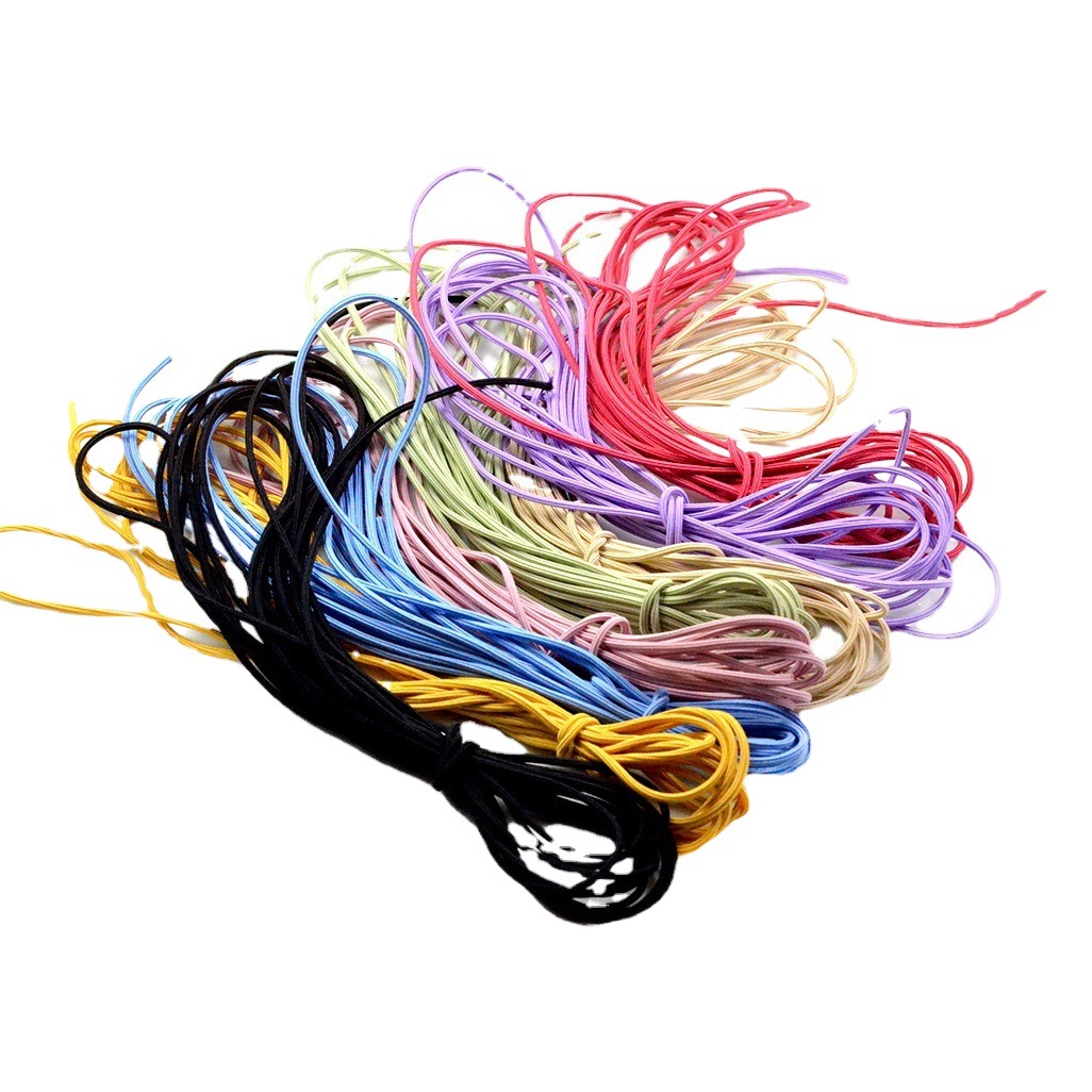 32 colores de alta elasticidad hexagonal cuerda para el cabello banda de goma hecha a mano DIY anillo para el cabello cabeza cuerda accesorios para el cabello accesorios materiales al por mayor